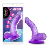 Naturally Yours By Blush® | Realistic Curved G-Spot 4.75-Inch Long Dildo With Balls & Suction Cup Base